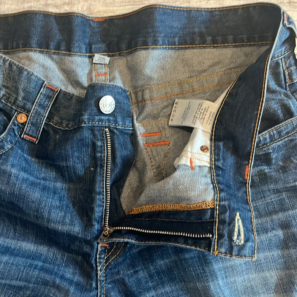 TRUE RELIGION Ricky Flap Relaxed Straight Fit‎ Jeans Size 38